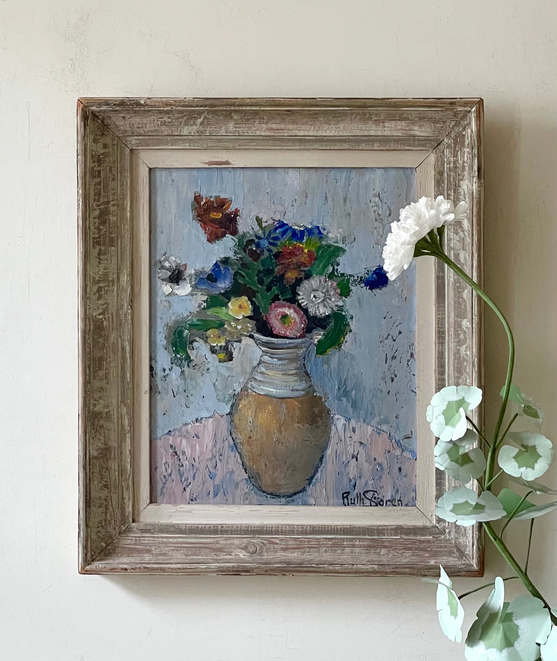 Summer Flowers in a Pottery Vase