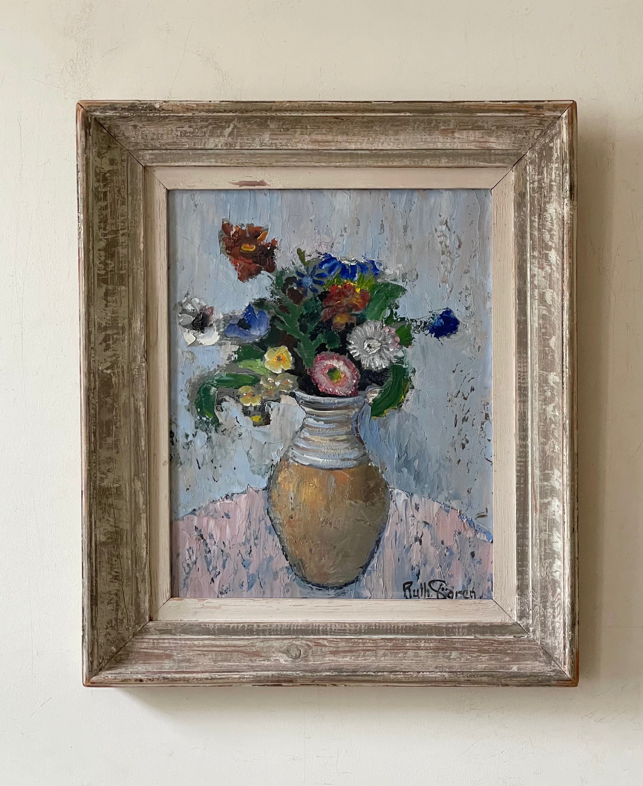 Summer Flowers in a Pottery Vase