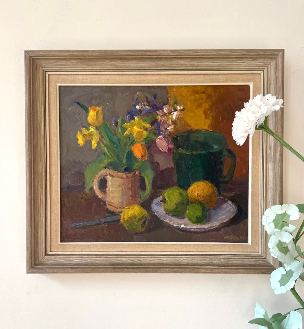 Still Life with Fruit and Daffodils