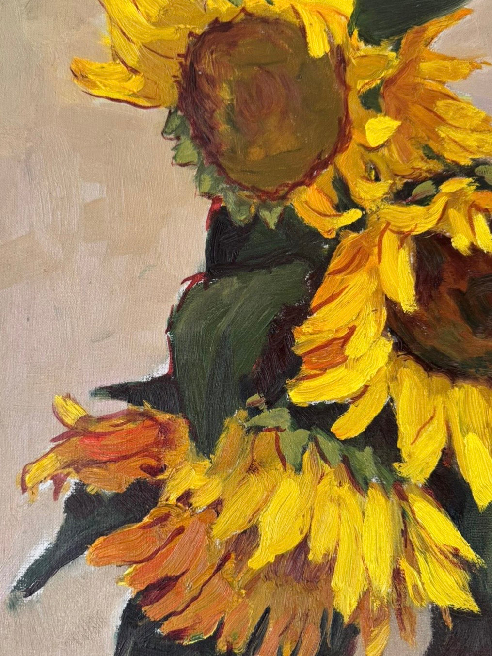Sunflowers in a Clay Jug