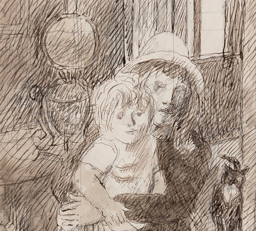 Girl with Child on Lap
